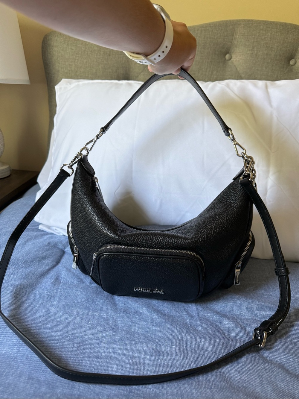 Michael Kors Black Pebbled Leather Bag